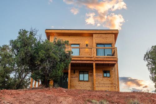 El edificio en el que está la casa vacacional