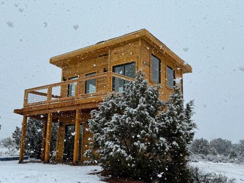 L'établissement Tiny Cabin #2 at The Cedars en hiver