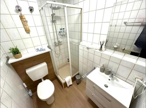 Bagno di Apartment in Zwiesel Bayerischer Wald, Sauna, Pool, Wi-Fi