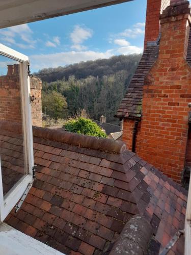a view from the roof of a house at Ironbridge town apartment in Ironbridge