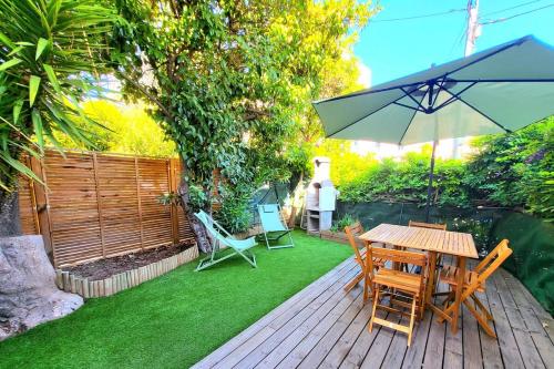 T2 rénové jardin et parking