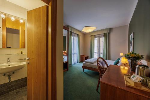 Koupelna v ubytování Hotel alla Grotta