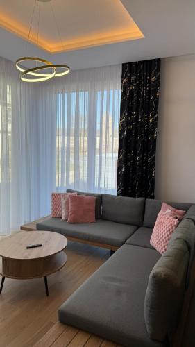Posezení v ubytování Apartament Dębowe Wzgórze II