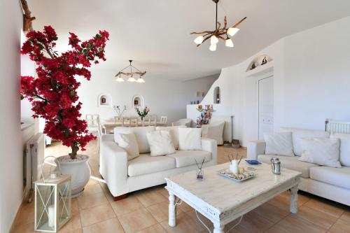 Χώρος καθιστικού στο DreamCatcher Sea view mini pool Paros