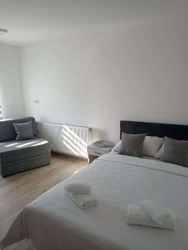 Voodi või voodid majutusasutuse Apartmani Hilston toas