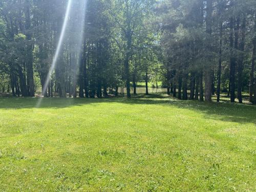 a field of grass with trees in the background at Domaine de Lithos in Fossemagne
