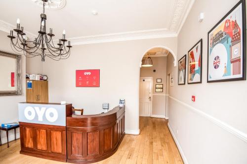a room with a reception desk in a building at Dancenter Bristol near Clifton Down Station in Bristol