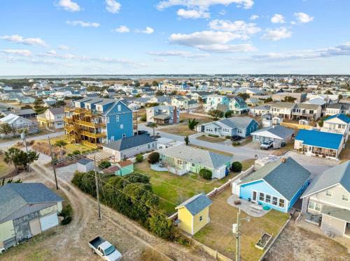 an aerial view of a small town with houses at Salt Life home in Atlantic Beach