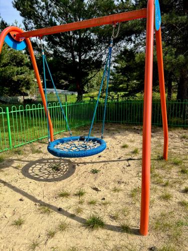 an empty swing set in a park at Forest Mood in Wieck