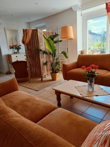 Posezení v ubytování 'Quelle Belle Vue' Chambre d'Hote