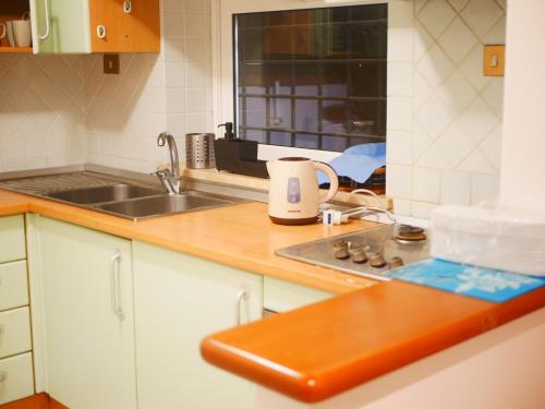 a kitchen with a sink and a counter top at Riva RomAntica in Lido dei Pini