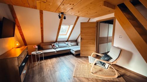 Posezení v ubytování Apartments Mala Korita Soče