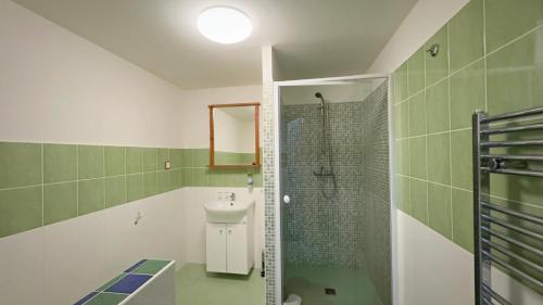 Koupelna v ubytování Penzion U Obludy
