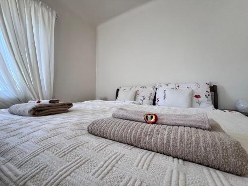 Katil atau katil-katil dalam bilik di Villa Veleslavín