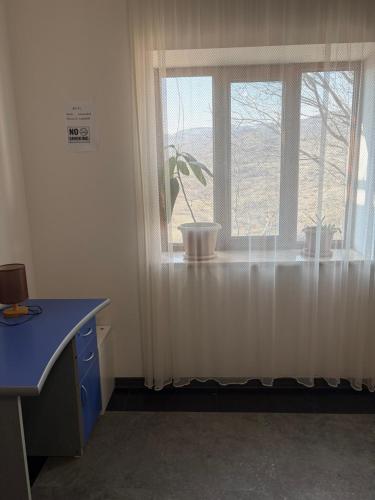 a room with a window with a potted plant on it at Old Byurakan Gouest House in Byurakan