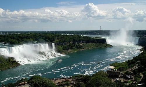 a view of a river with a waterfall at The Brock Niagara Falls Fallsview, Tapestry by Hilton in Niagara Falls