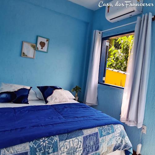 Postel nebo postele na pokoji v ubytování Casa dos Franceses Ilha Grande