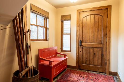 Posezení v ubytování Skiview Townhome 1C