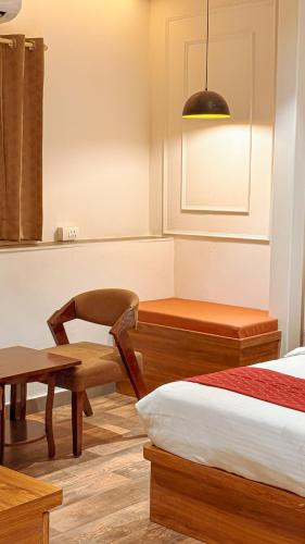 Postel nebo postele na pokoji v ubytování Hotel Nikanshvee