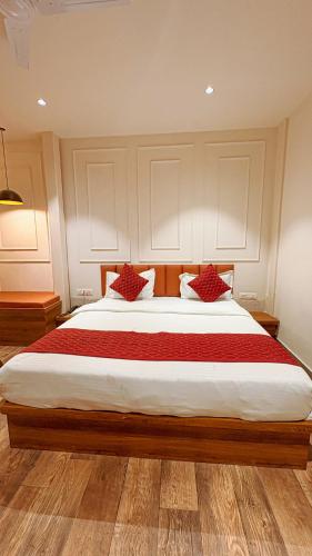 Postel nebo postele na pokoji v ubytování Hotel Nikanshvee