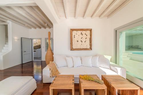 Posezení v ubytování Anthis Villas Mykonos