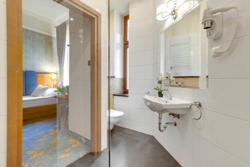 Koupelna v ubytování Hotel Diament Plaza Gliwice