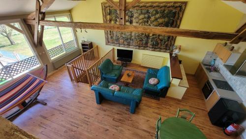 Χώρος καθιστικού στο Maison dans gite domaine REY