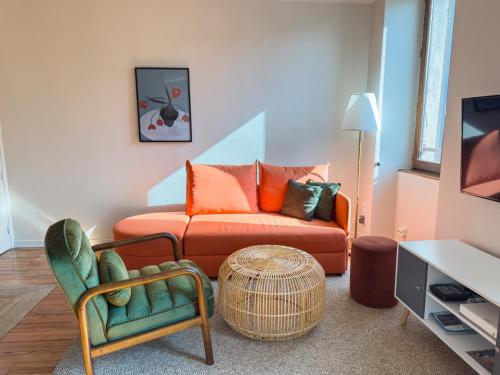 Duplex lumineux 2 chambres centre zone piétonne