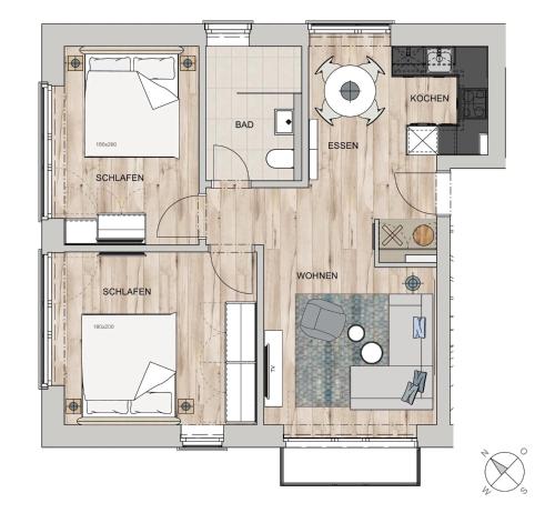 a floor plan of a house at Mole in Sankt Peter-Ording