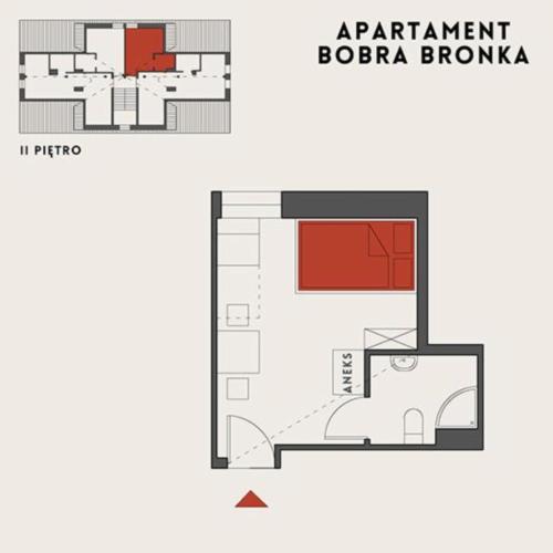 a floor plan of a apartment in boca bravanca at Leśne Apartamenty in Zieleniec