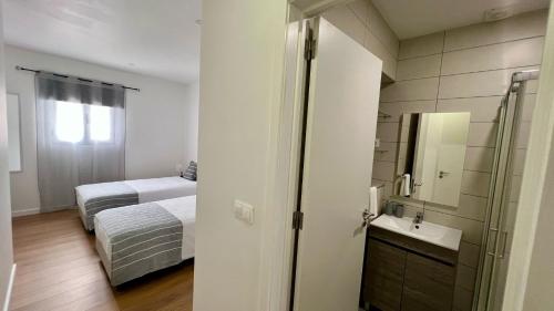 Et badeværelse på Amazing Blue House