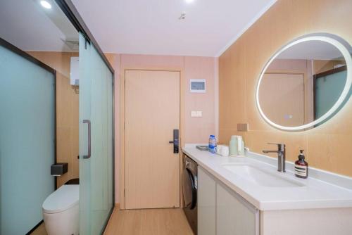 Koupelna v ubytování Shengmeiya Apartment Hotel-Line8 Pazhou STN entrance D-Walking distance to Canton Fair