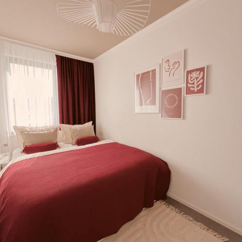 Postel nebo postele na pokoji v ubytování Apartment in zentraler Lage