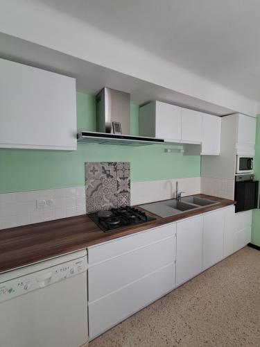 Η κουζίνα ή μικρή κουζίνα στο Villa proche de l Ardèche