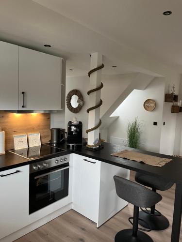 Dapur atau dapur kecil di Ferienwohnung im Nordseeglück