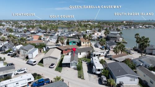 an aerial view of a residential neighborhood with houses at LIV Resort, Private Jacuzzi and Pet Friendly in Port Isabel
