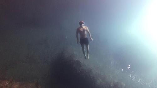 a man walking in the fog in the dark at Casa Sangineto - Minori - Costa Amalfitana- A Paradise in the countryside in Minori