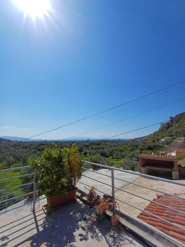 a view from the roof of a house with plants at KAFUL APARTMENTS in Qeparo