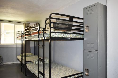 a couple of bunk beds in a room at Polynesian Hostel Beach Club in Honolulu