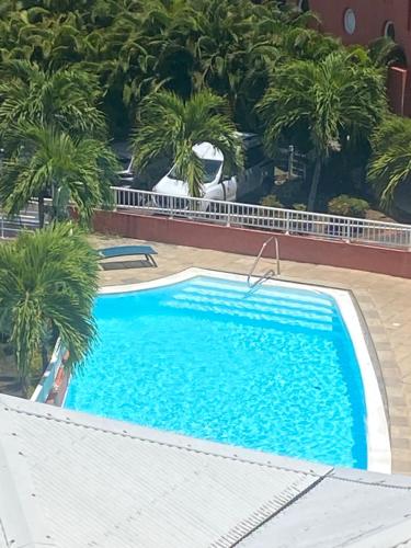Bazén v ubytování Évasion Tropicale à Tartane nebo v jeho okolí