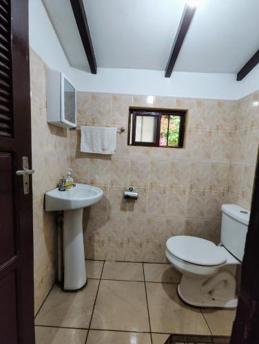 Kupatilo u objektu Cabaña Refugio