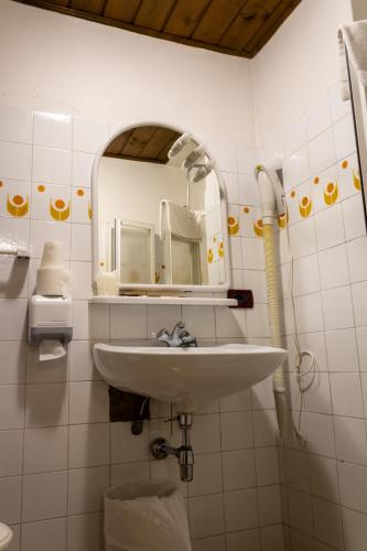 a bathroom with a sink and a mirror at Residence Orizzonte in Vaneze