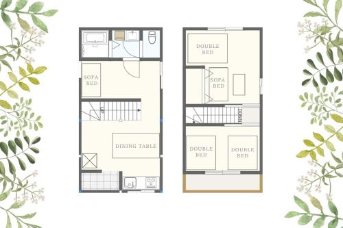 a floor plan of a house at JAVA HOUSE Sumiyoshiー10min Nambaー40min KIX in Osaka
