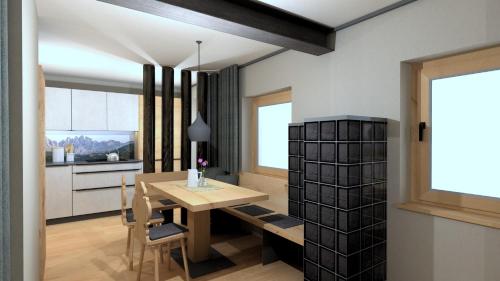 Obersanterhofにあるキッチンまたは簡易キッチン