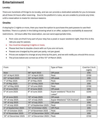 a screenshot of a document detailing the number of requests for documentation at Luxury 2019 8 berth Caravan with Hot Tub @ Tattershall Lakes in Tattershall