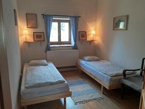 Postel nebo postele na pokoji v ubytování Apartmán Malá Turná