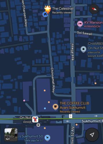 a map of the golf club at the centrewindantant subominiums location at THE CELESTRAIL - Apartment - Check-In by Appointment Only - Non-hotel - Onnut BTS in Bangkok