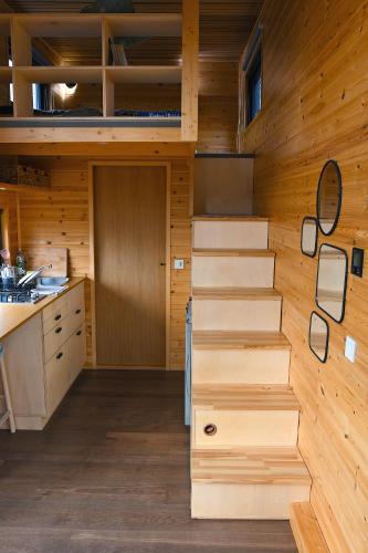Küche/Küchenzeile in der Unterkunft POP Tiny House Mátra