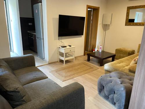 The Belgrade Hills Rooms and Suitesにあるテレビまたはエンターテインメントセンター