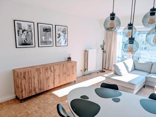 พื้นที่นั่งเล่นของ Appartement Mandarin met gratis parkeerplaats